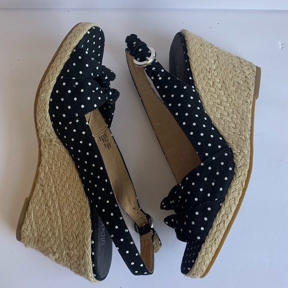 Michael Kors 🛩 black white polka dot wedge 8.5M - Picture 10 of 15